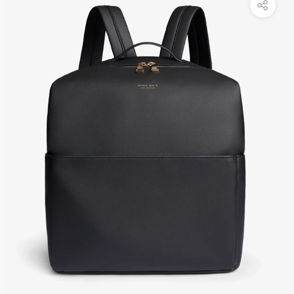Mina Baie Handbags - Mina Baie Stevie Vegan Backpack Full with Stroller Hooks